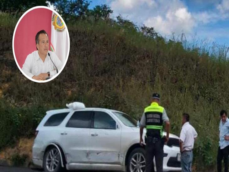 Avanzada del gobernador de Veracruz se accidenta en carretera Gutiérrez Zamora-Papantla