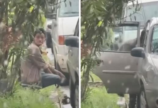 En Xalapa, sorprenden a individuo abriendo un auto y robando objetos de valor (+Video)