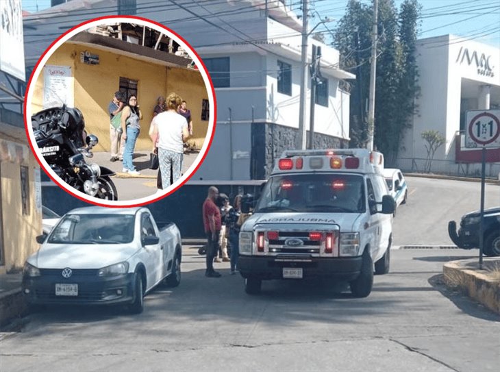 Se registra accidente de moto en Xalapa