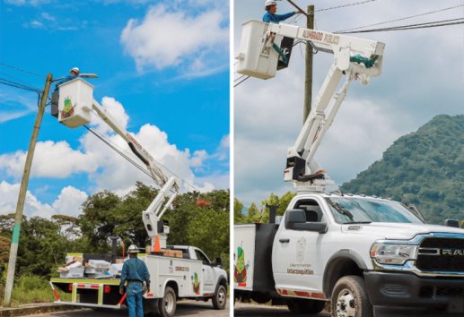 Renuevan sistema de alumbrado público en Ixtaczoquitlán