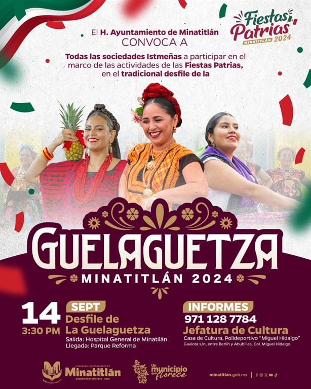 Así celebrará Minatitlán las fiestas patrias; horarios