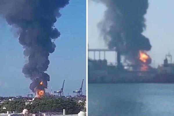 ¿Qué pasó en el puerto de Veracruz? Reportan explosión e incendio en recinto portuario (+VIDEO)