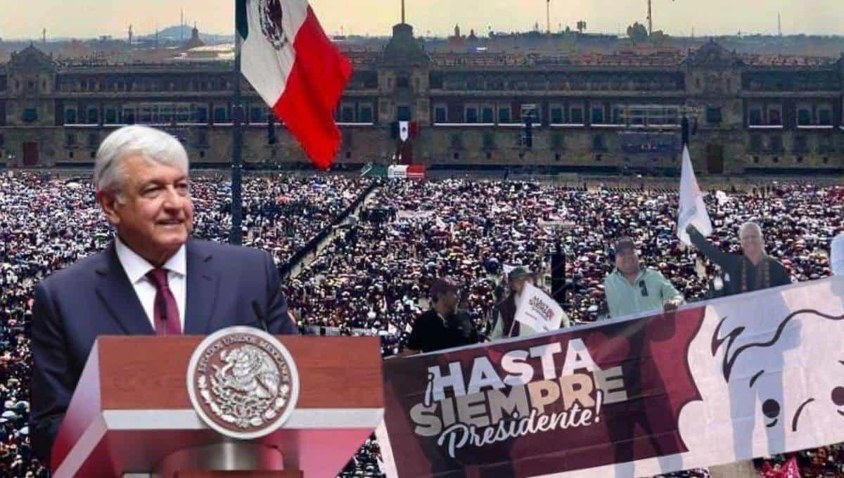 Sexto Informe de AMLO: “Gracias Presidente”; ciudadanos abarrotan el zócalo de la Cdmx I VIDEO