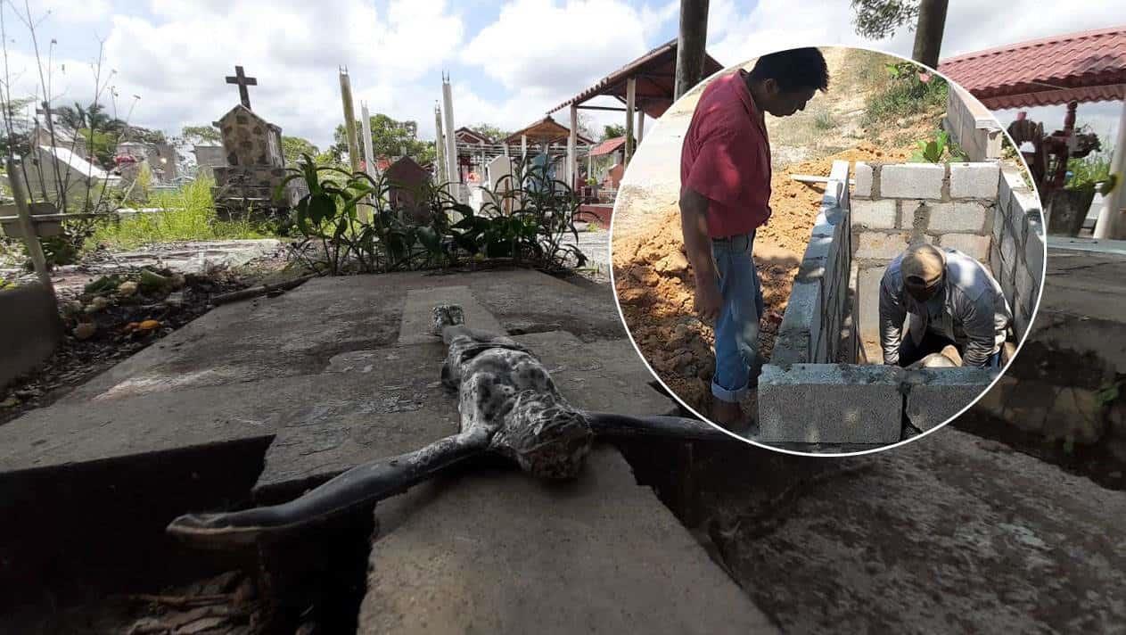 Exhiben presunto negocio irregular con bóvedas del Panteón de los Jubilados de Agua Dulce