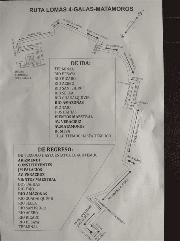 Ruta Galas-Lomas 4 ampliará su recorrido para cubrir la extinta Galas-Matamoros