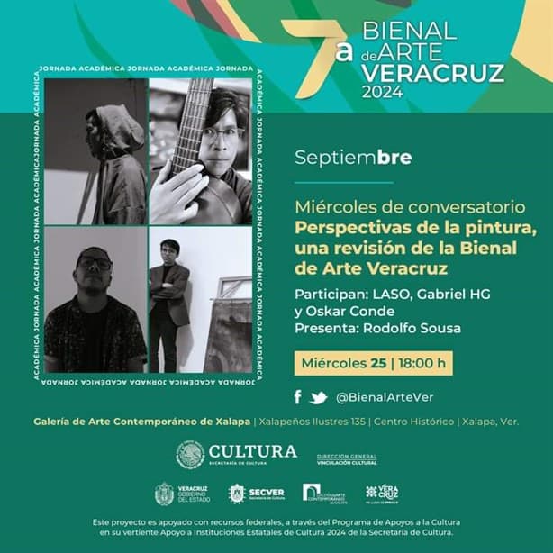 Ya viene la Jornada Académica de la 7ª Bienal de Arte Veracruz 2024; conoce las actividades