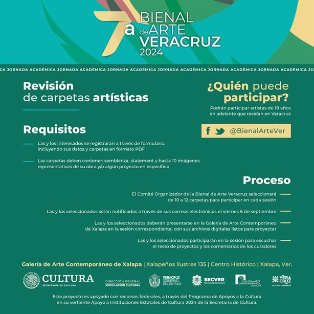 Ya viene la Jornada Académica de la 7ª Bienal de Arte Veracruz 2024; conoce las actividades