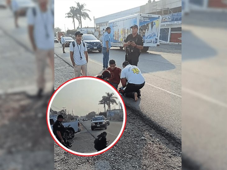 Motociclista es impactado por una camioneta en el libramiento de Martínez; conductor huye