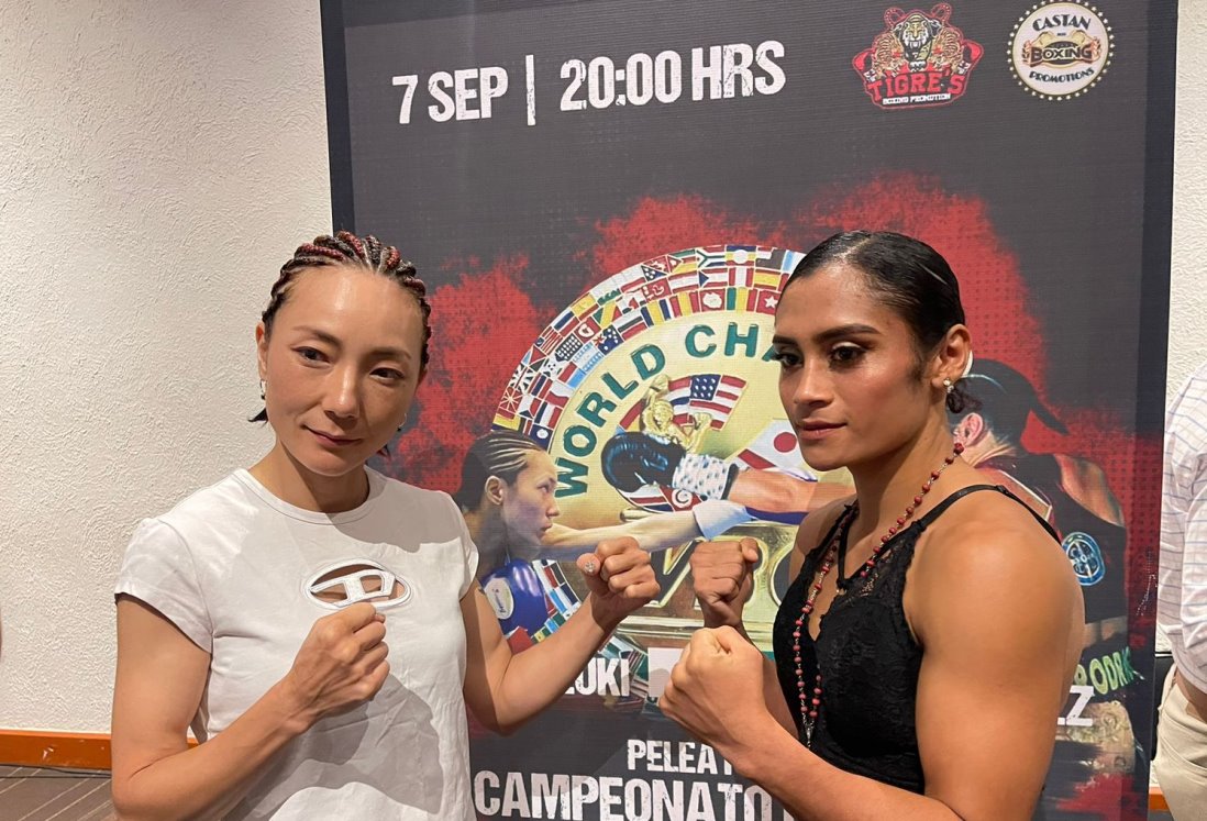 La boxeadora Esneidy La Leona Rodríguez pelea por el Campeonato Mundial Plata WBC en Veracruz