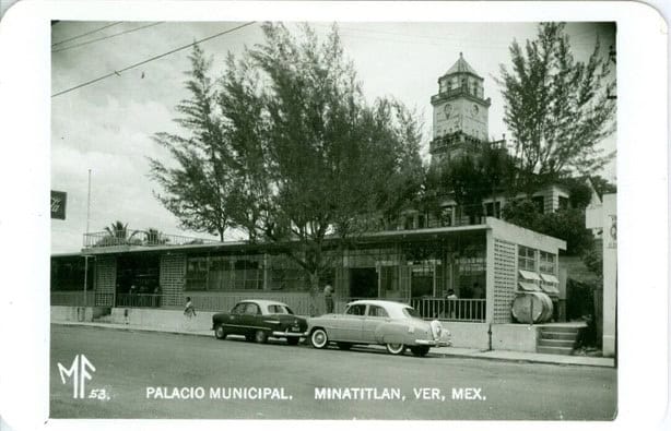 Así lucía el ayuntamiento de Minatitlán en los años 50s