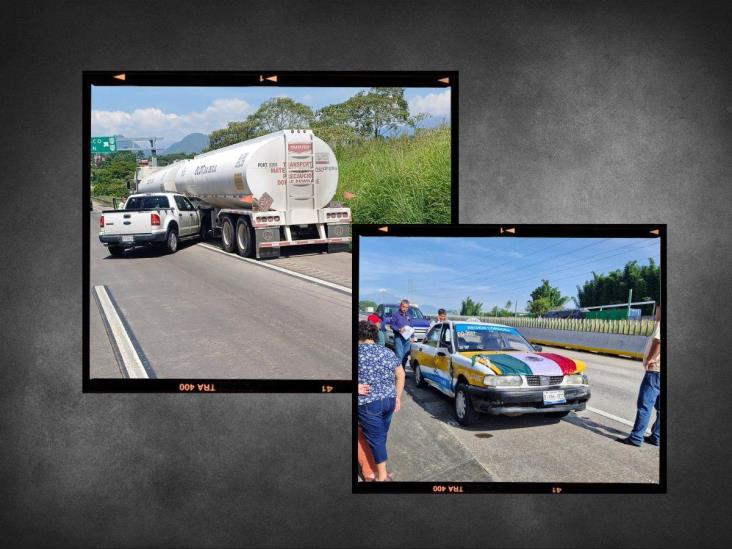 Reportan doble accidente en la autopista Puebla-Veracruz