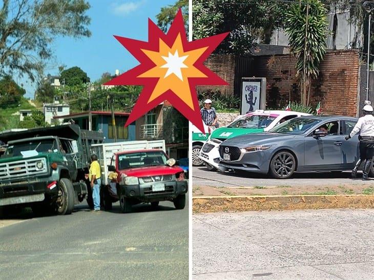 Día de múltiples accidentes automovilísticos en distintos puntos de Xalapa