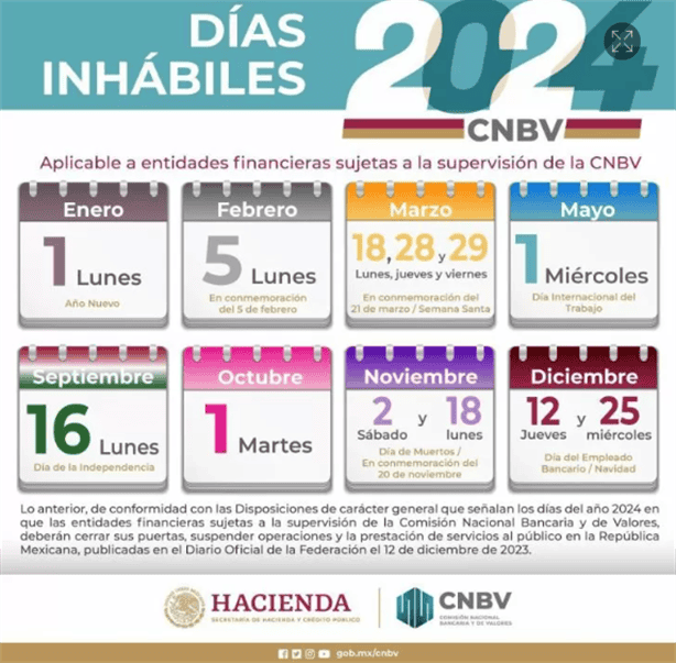 Este día será el proximo cierre bancario en todo México,  te contamos