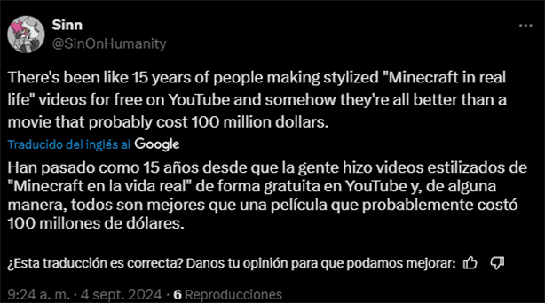 ¿No les gustó?: Fans reaccionan al primer tráiler de la película de Minecraft