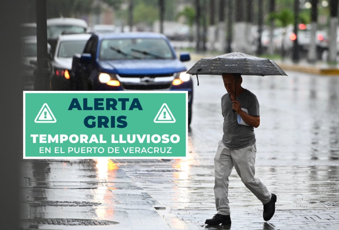 Alerta Gris por Temporal Lluvioso en el Puerto de Veracruz