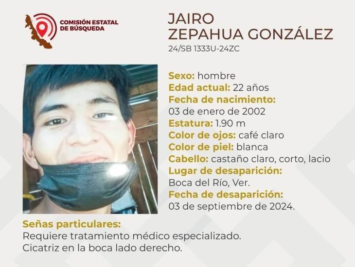 Jairo Zepahua salió de su casa en Boca del Río, pero ya no volvió; su familia lo busca