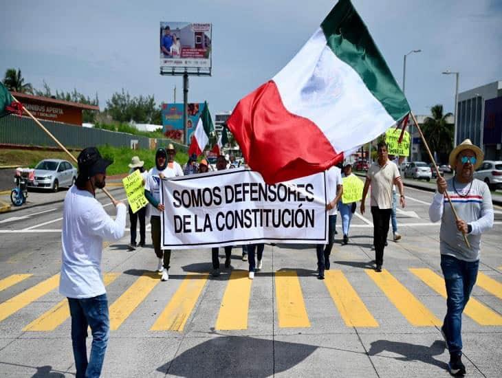 Segundo día de marcha de empleados del Poder Judicial en Boca del Río