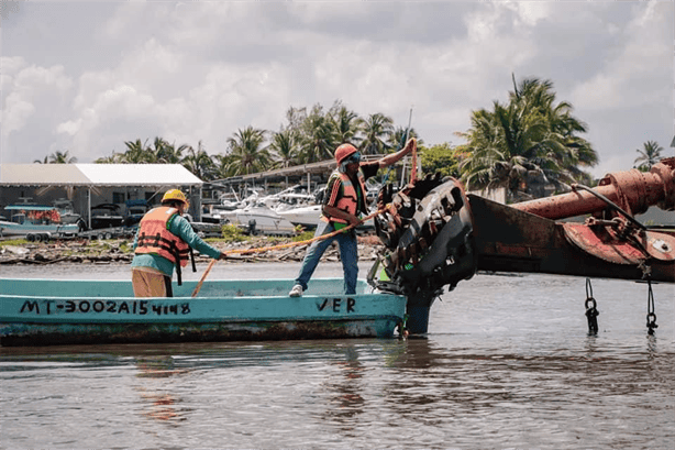 Avanza dragado del río Jamapa: liberan barra en la bocana tras 11 años sin mantenimiento