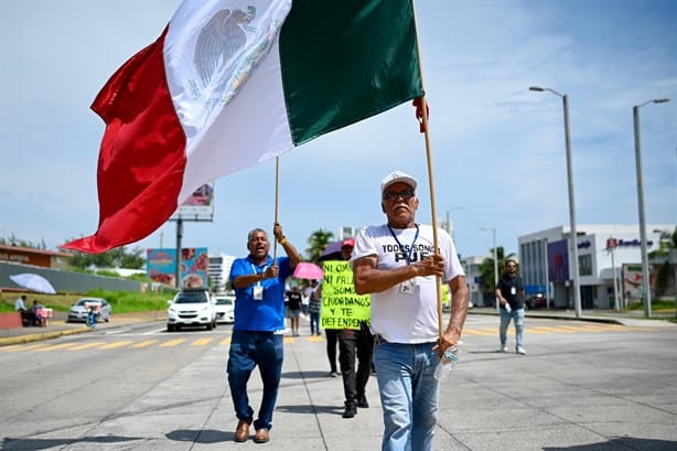 Segundo día de marcha de empleados del Poder Judicial en Boca del Río