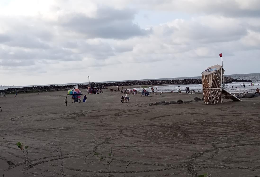 Playas de Veracruz tendrán bandera roja por evento de norte 