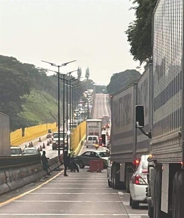 Se registra fuerte choque en la autopista Orizaba-Córdoba