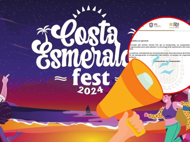 Suspenden actividades de Costa Esmeralda Fest, por lluvias