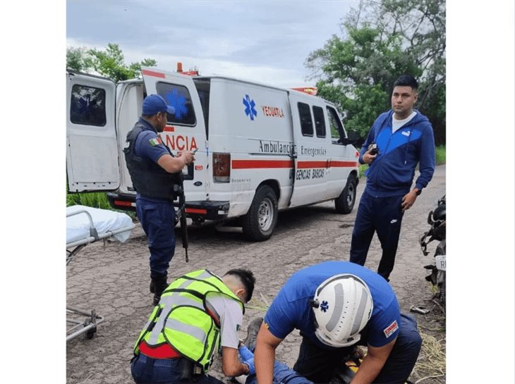 Motociclista sufre accidente en la carretera Colipa-Yecuatla