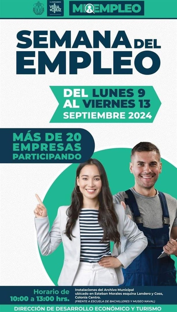 Feria del Empleo en Veracruz del 9 al 13 de septiembre: lugar y hora