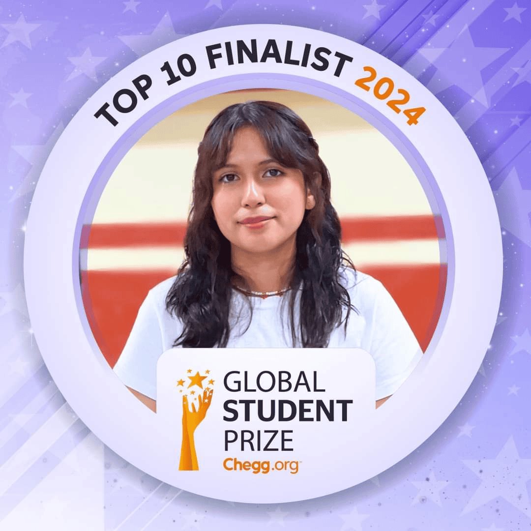Ángela Olazarán, joven veracruzana finalista del Premio Nobel de la Educación