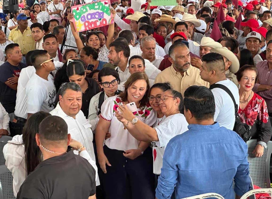 “Gobernaré para todos” promete Rocío Nahle durante su visita a San Andrés Tuxtla