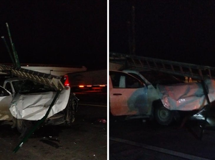 Camioneta se impacta contra un tráiler en la autopista Veracruz-Córdoba