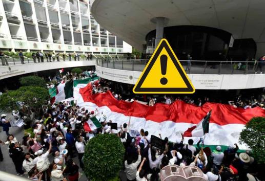 Manifestantes irrumpen en el Senado y revientan debate sobre reforma judicial