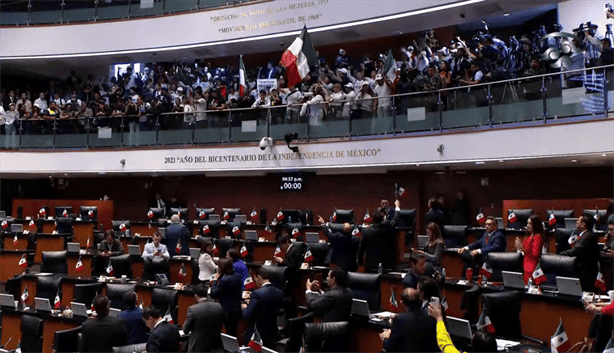 Manifestantes toman Pleno del Senado de la República tras irrumpir en el recinto | VIDEO