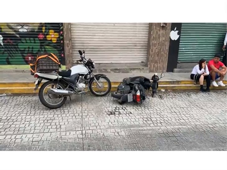 Se registra percance vial entre dos motociclistas en Misantla