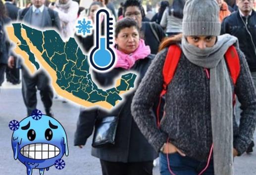 Estos son los estados de México que alcanzaron los 0 grados por el Frente Frío
