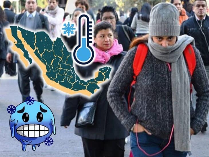 Estos son los estados de México que alcanzaron los 0 grados por el Frente Frío