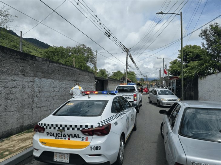 Se registra choque en la colonia Lourdes de Orizaba