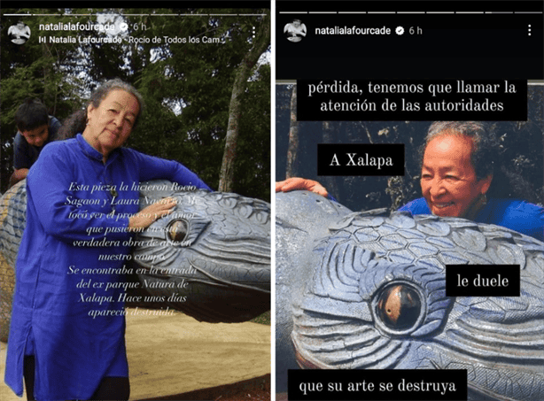 Natalia Lafourcade pide resarcir daño a la escultura de serpiente en el Parque Natura de Xalapa 