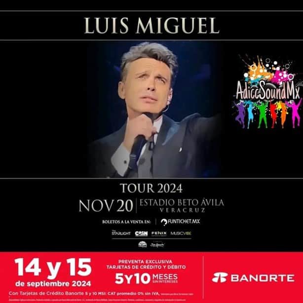 Concierto de Luis Miguel en Veracruz 2024: así puedes comprar tus boletos