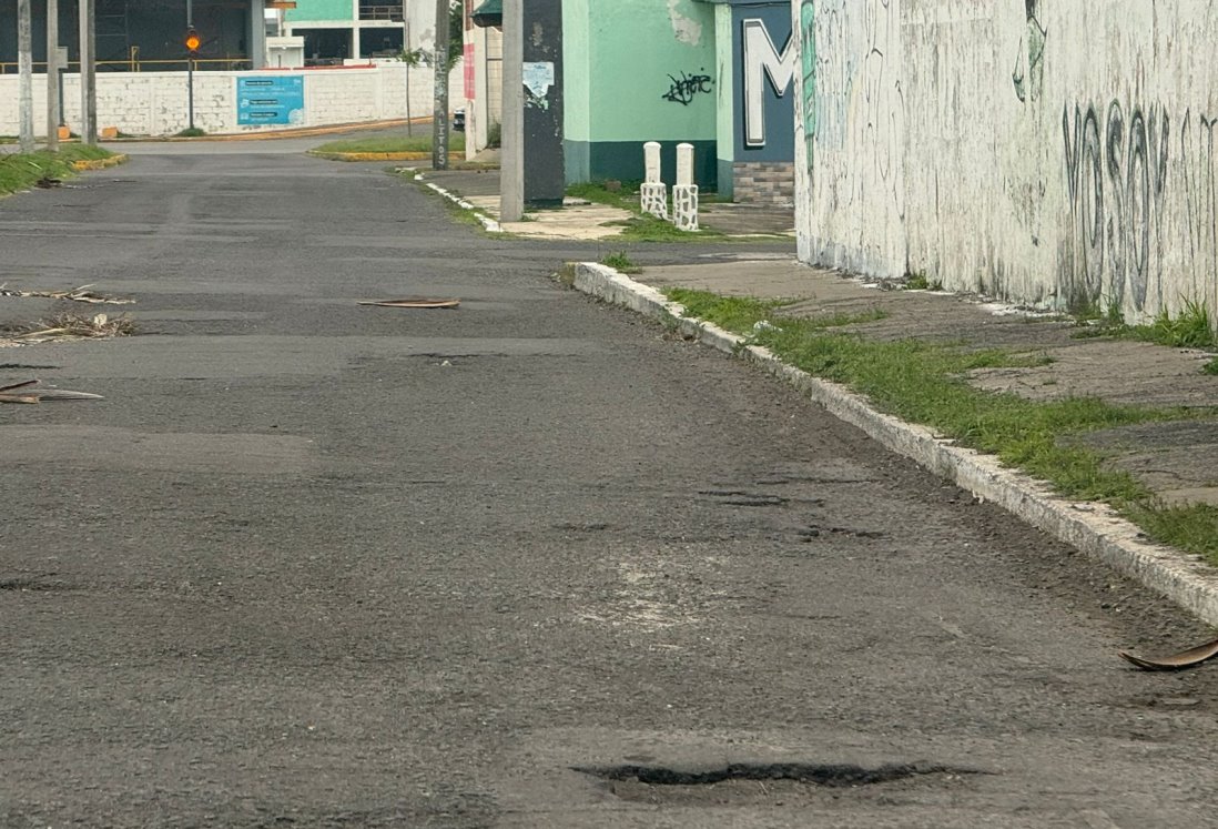 Vecinos de la calle Miguel Ángel de Quevedo exigen reparación de baches que afectan vialidad