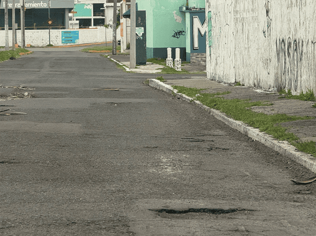 Vecinos de la calle Miguel Ángel de Quevedo exigen reparación de baches que afectan vialidad