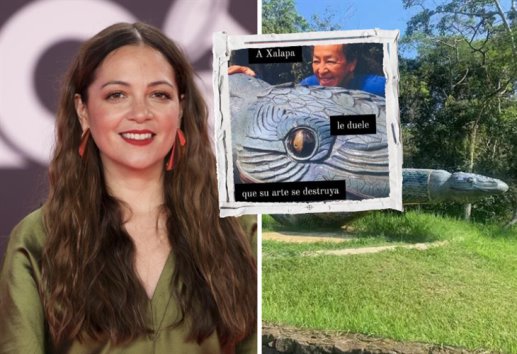 Natalia Lafourcade pide resarcir daño a la escultura de serpiente en el Parque Natura de Xalapa 