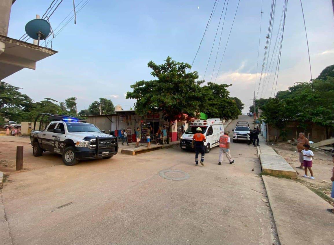 Joven lesionado con arma blanca en Acayucan 