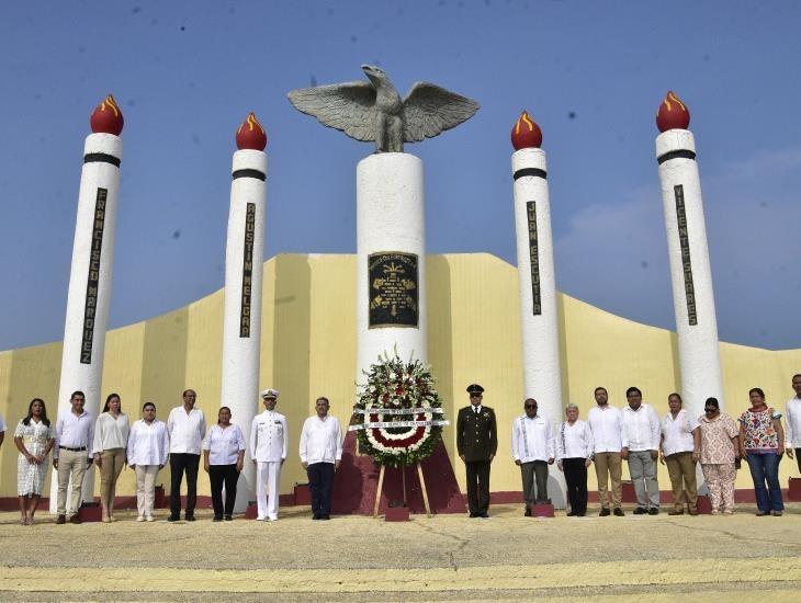 Conmemoran Gesta Heroica de los Niños Héroes en Coatzacoalcos