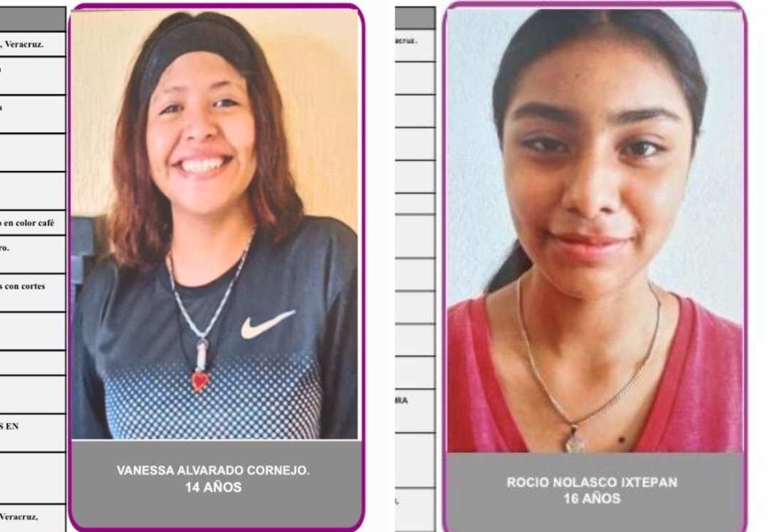 Estas dos jovencitas de 14 y 16 años desaparecieron en Veracruz; urge su localización