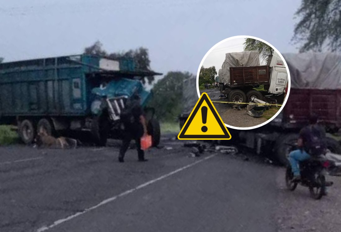 Fuerte accidente de tractocamiones bloquea paso de carretera a Tres Valles