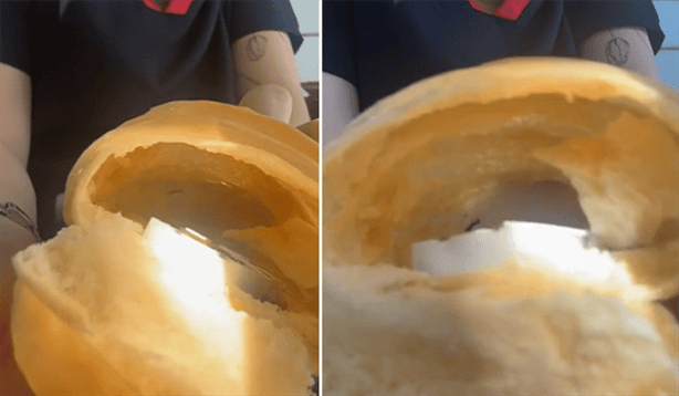 ¿Objeto o pastel? Tiktoker compra lámpara en Temu en forma de croissant y descubre que era pan de verdad (+VIDEO)