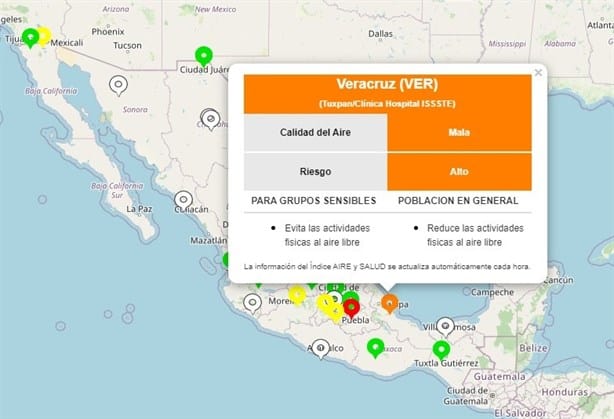 Calidad del aire en Veracruz es mala luego de las fiestas patrias