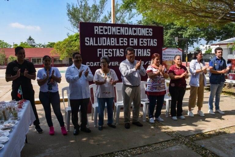 Promueven en Coatzacoalcos hábitos saludables para las fiestas patrias