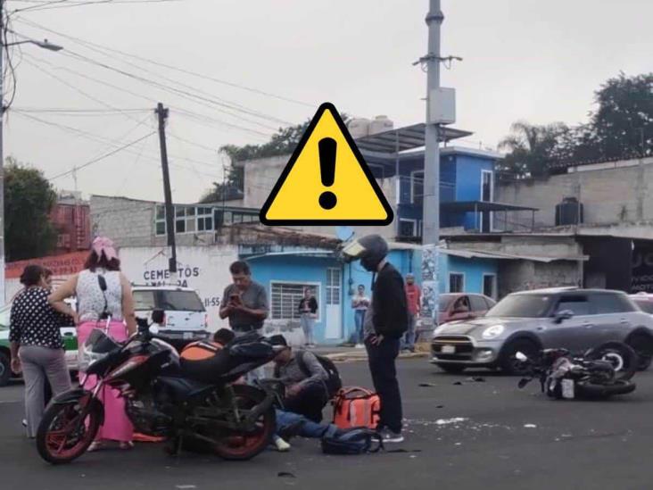 Accidente en el bulevar Xalapa-Banderilla deja un motociclista herido